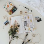 flatlay photography of stuffs on white surface