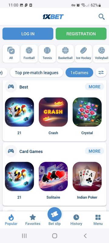 1xBet Casino et Jeux PC